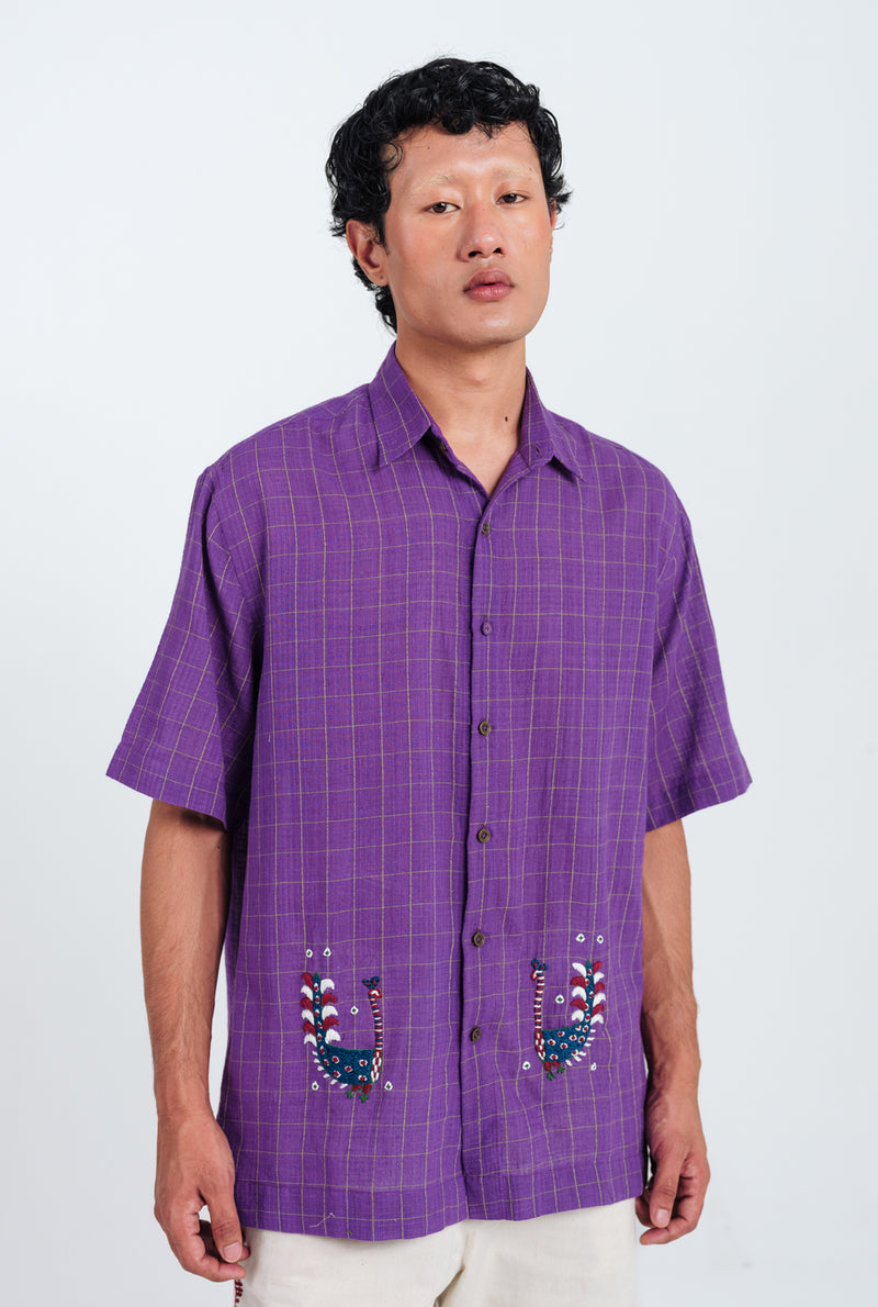 Drift Handloom Mens Shirt cotton shirt by Jodi Men in purple for men Worldwide