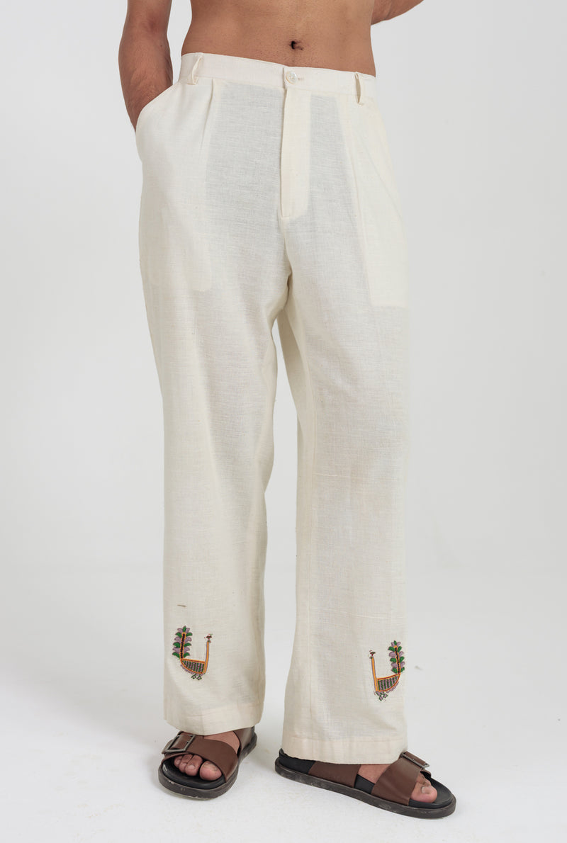 Moon Dance Trousers kala cotton pant/trouser by Jodi Men in off white for men Worldwide