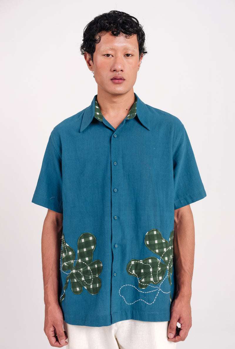 Ether Handloom Men Shirt kala cotton shirt by Jodi Men in blue for men Worldwide