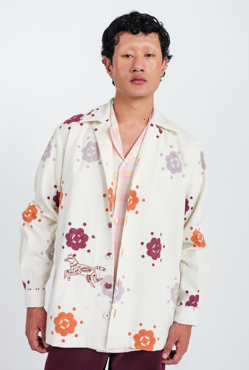 Thandai Cordoury Shacket corduroy jacket by Jodi Men in white for men Worldwide
