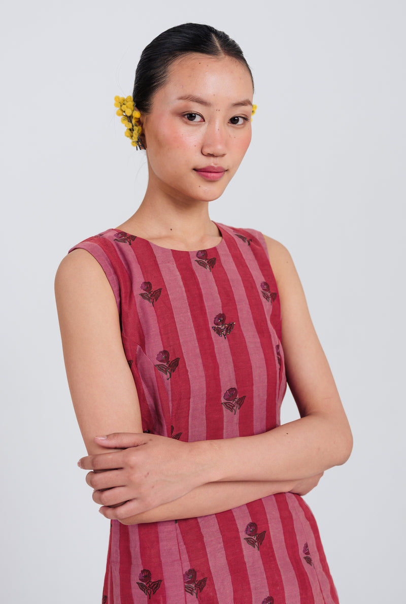 Spring Asymmetric Dress mul chanderi dress by JodiLife in red, pink for women Worldwide