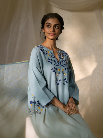 Somali Kaftan-Lt Blue