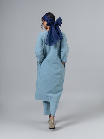 Somali Kaftan-Lt Blue