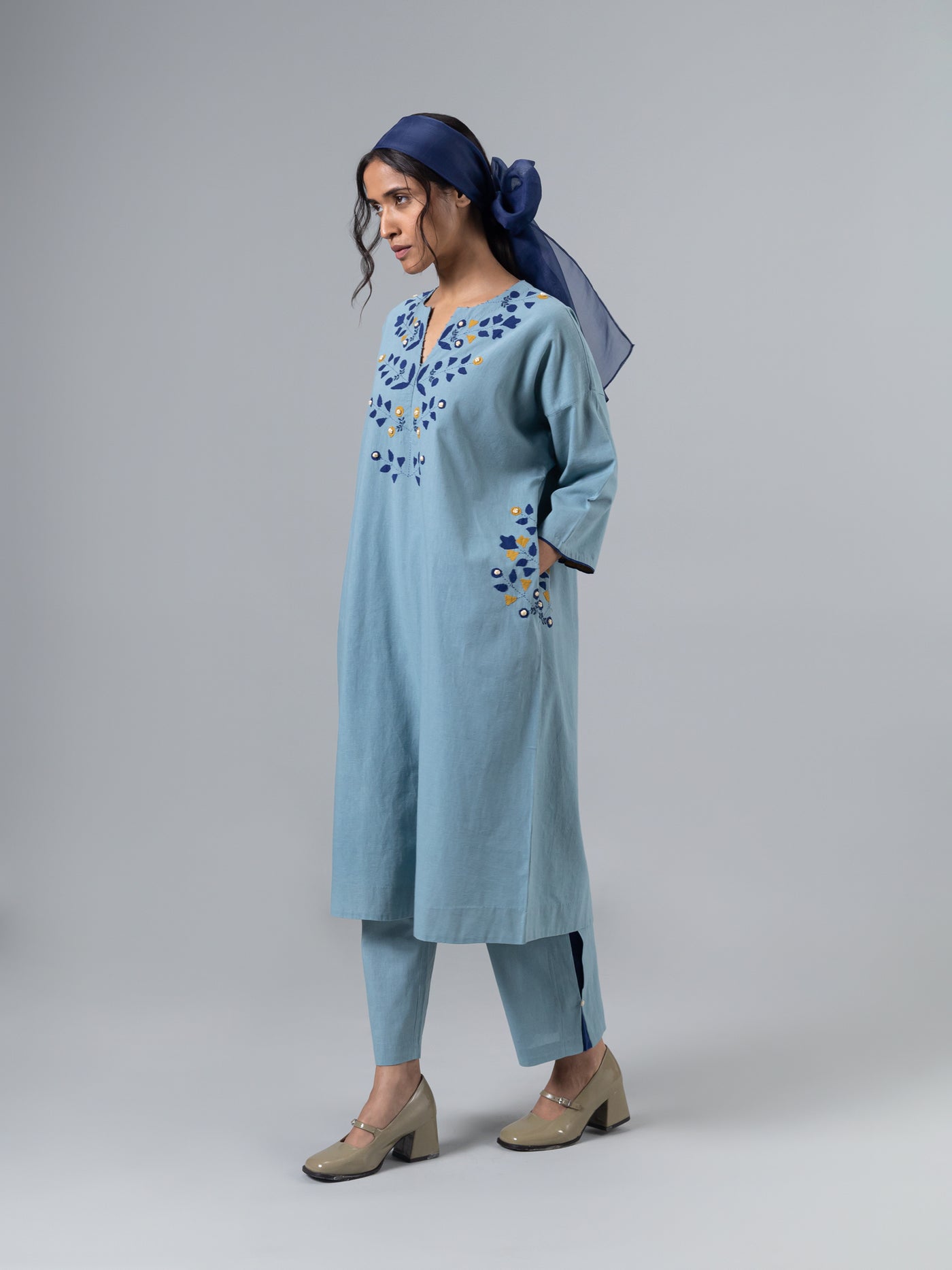 Somali Kaftan-Lt Blue