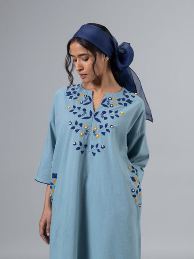 Somali Kaftan-Lt Blue