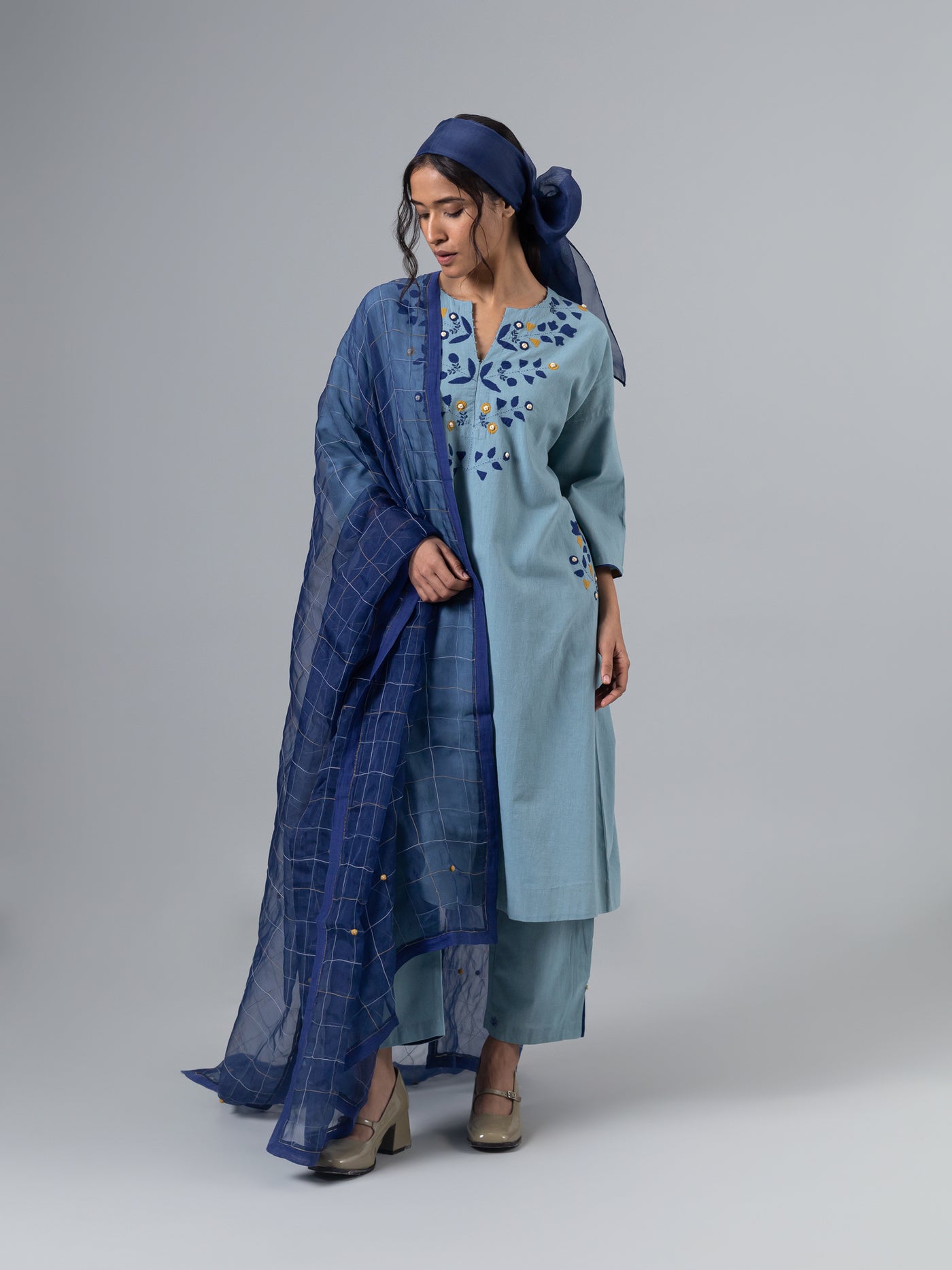 Somali Kaftan-Lt Blue