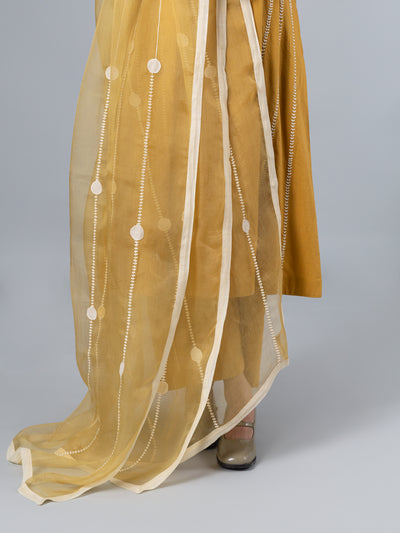 Tash Dupatta-Mustard