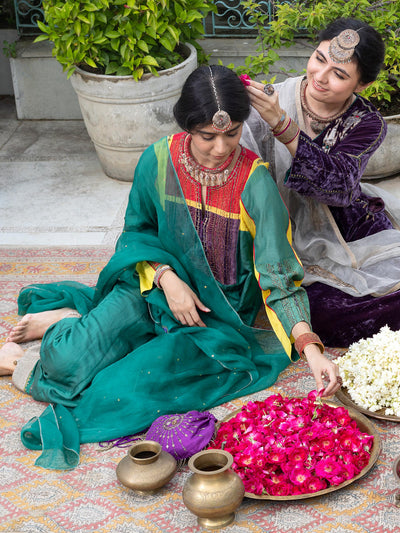 Panchranga Green Kurta