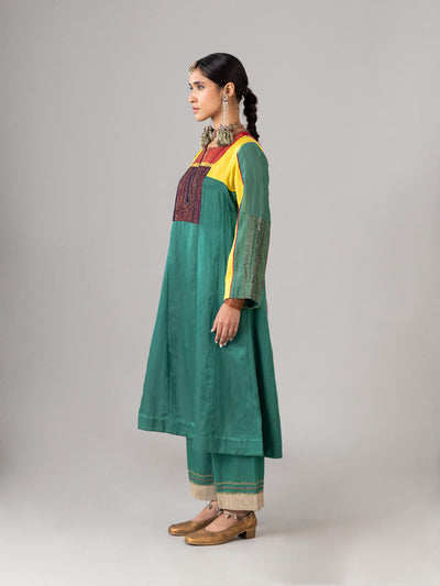 Panchranga Green Kurta