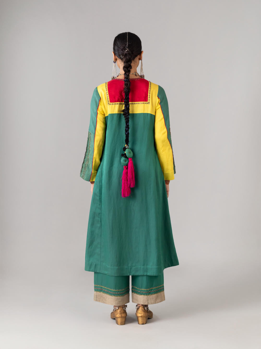 Panchranga Green Kurta