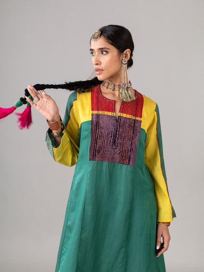 Panchranga Green Kurta