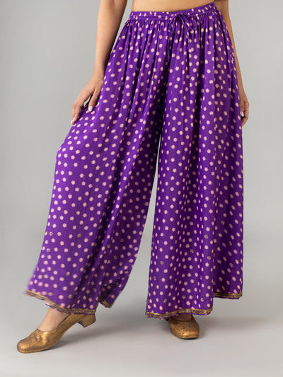 Leher Purple Sharara