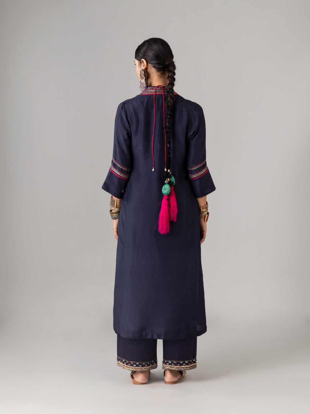 Nazar Butti Indigo Kurta