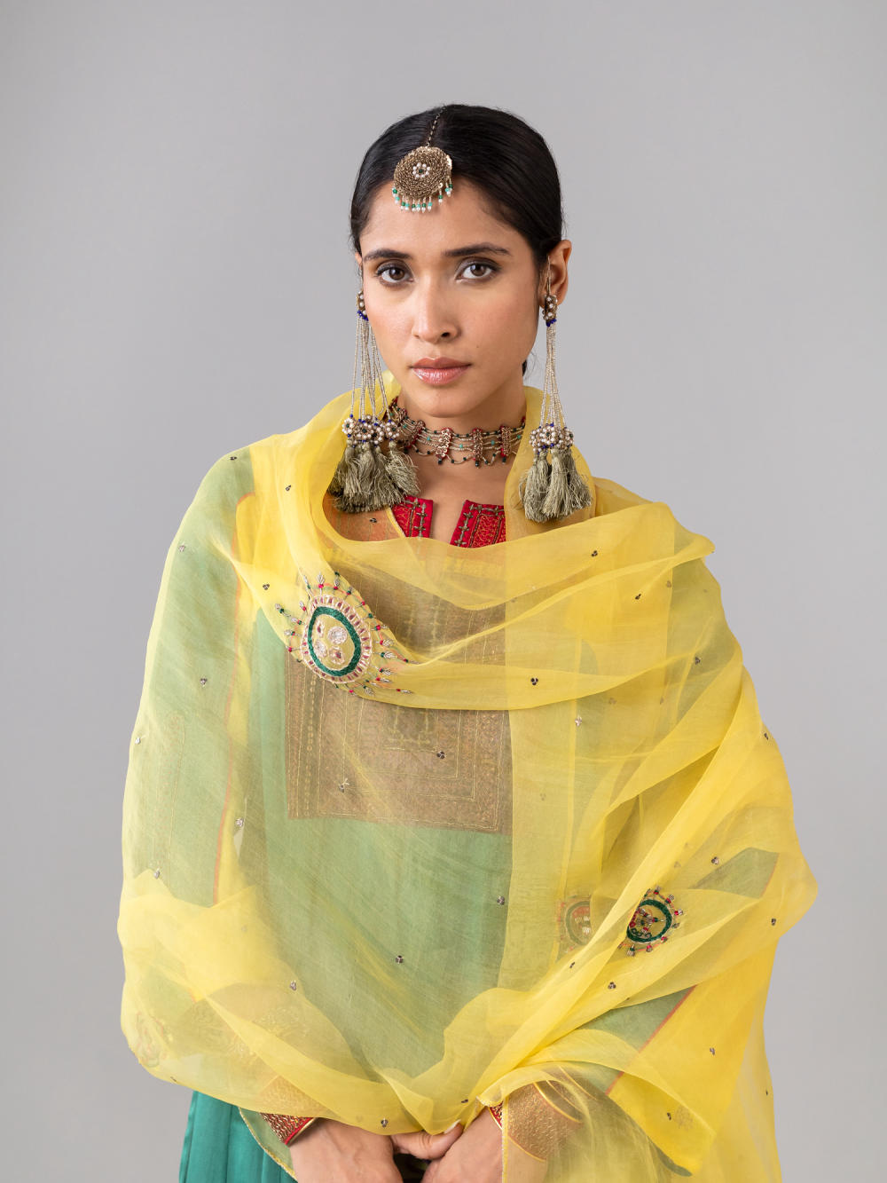 Thirma Yellow Dupatta