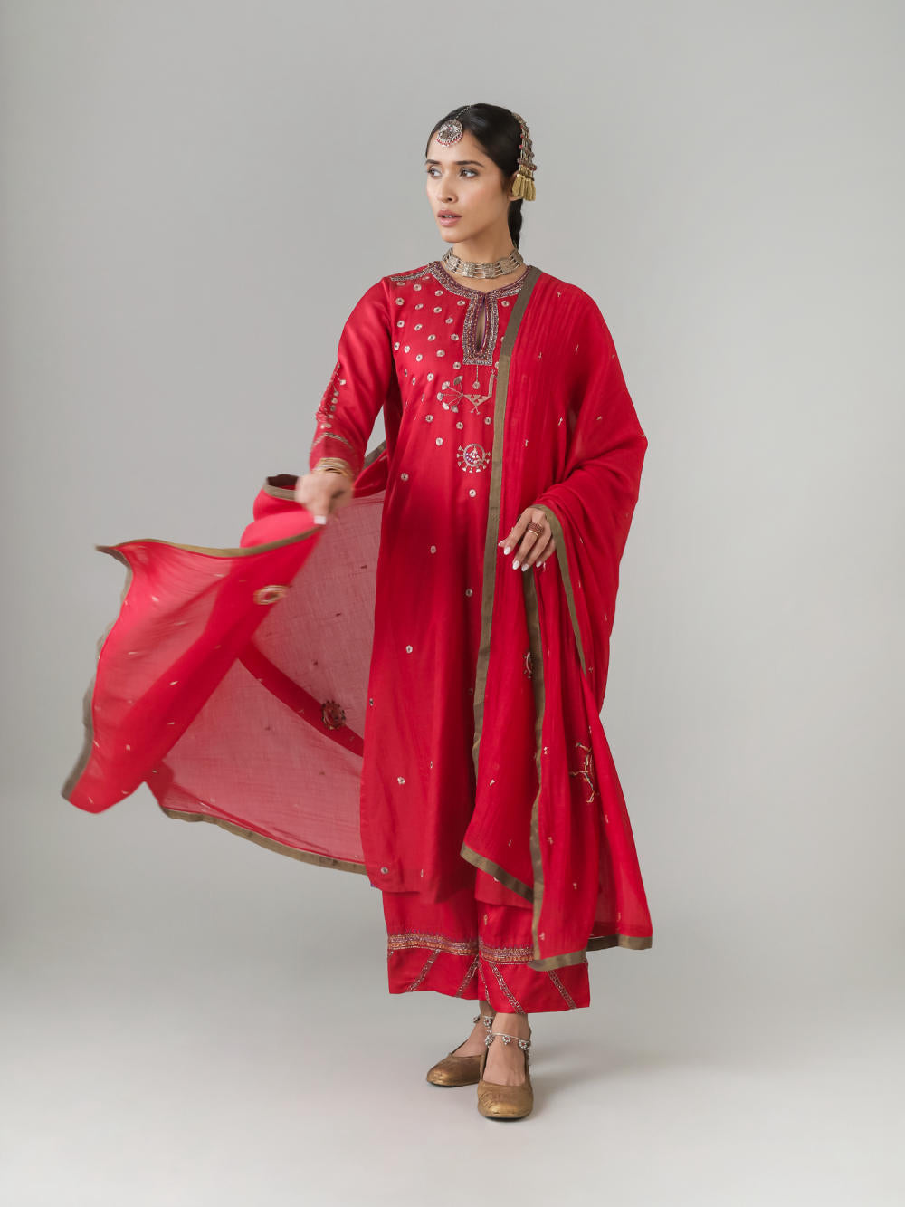 Chamba Red Kurta