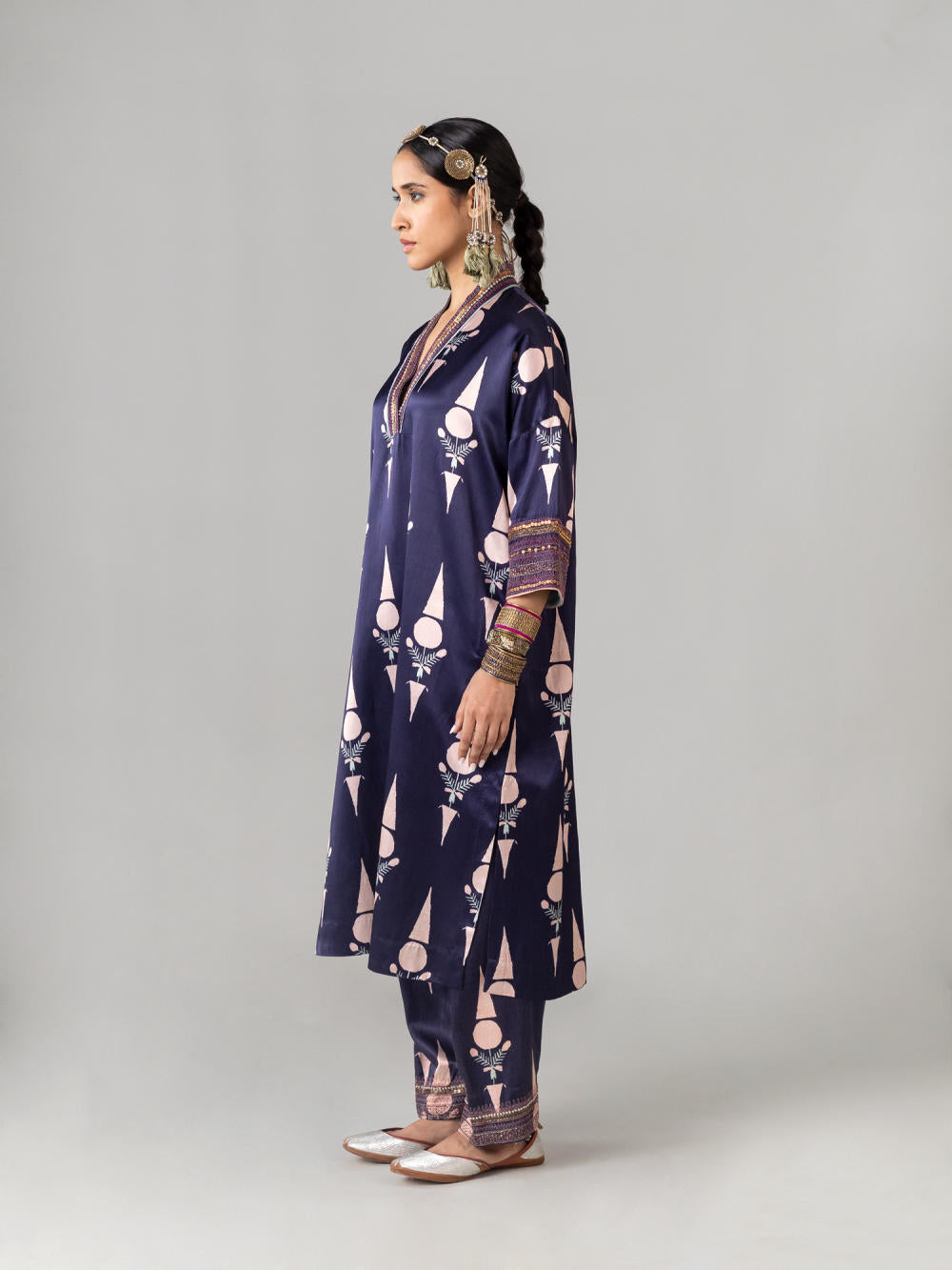 Nilak Indigo/Peach Kaftan