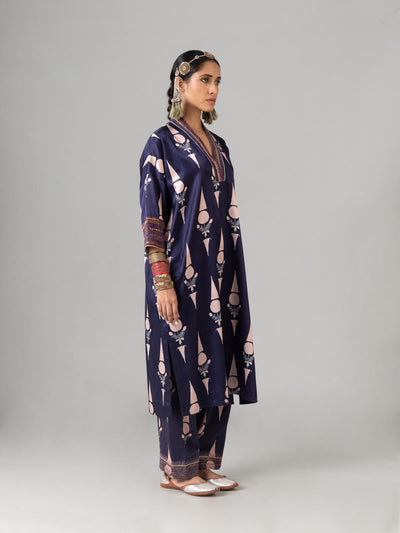 Nilak Indigo/Peach Kaftan