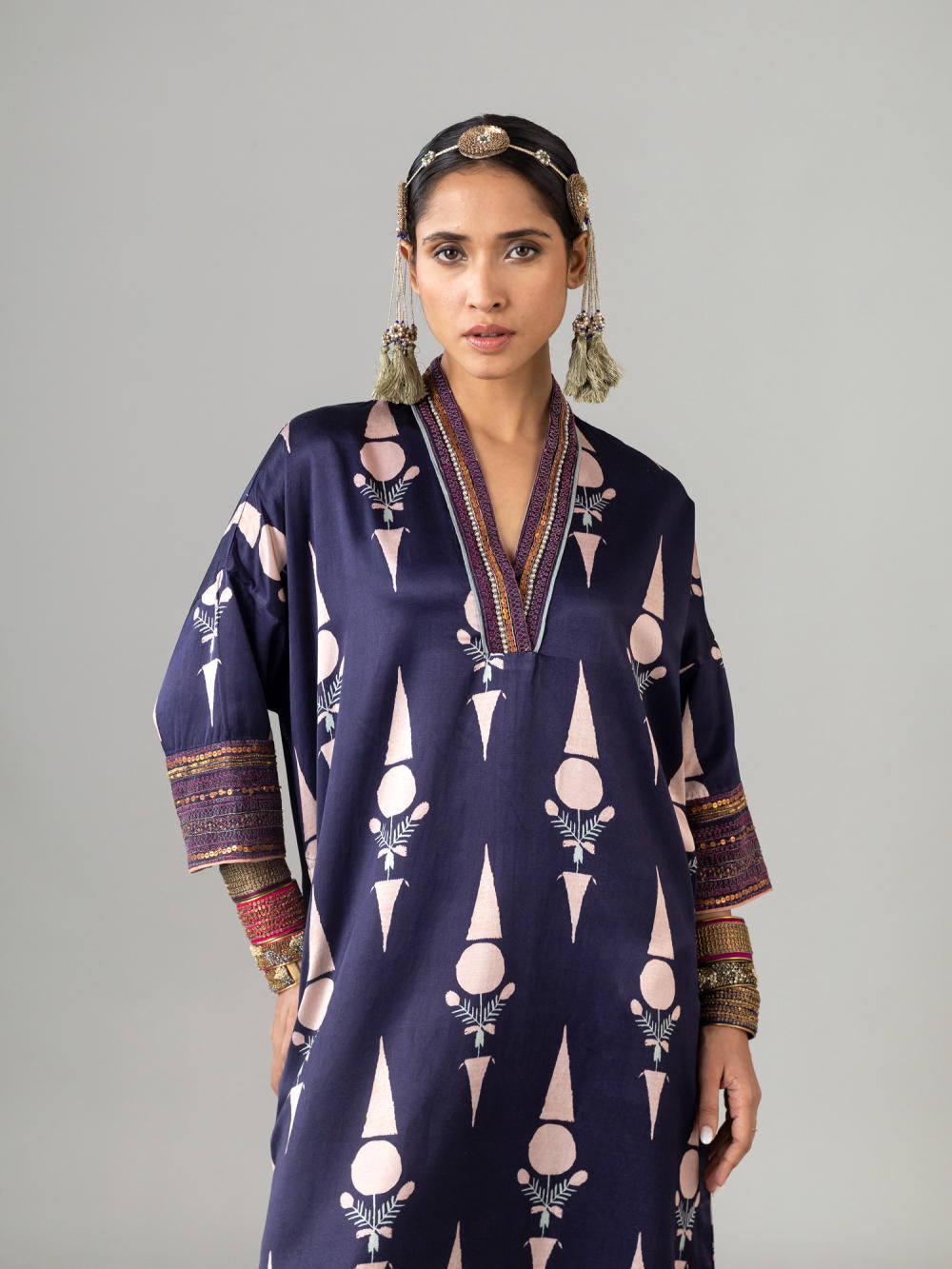 Nilak Indigo/Peach Kaftan