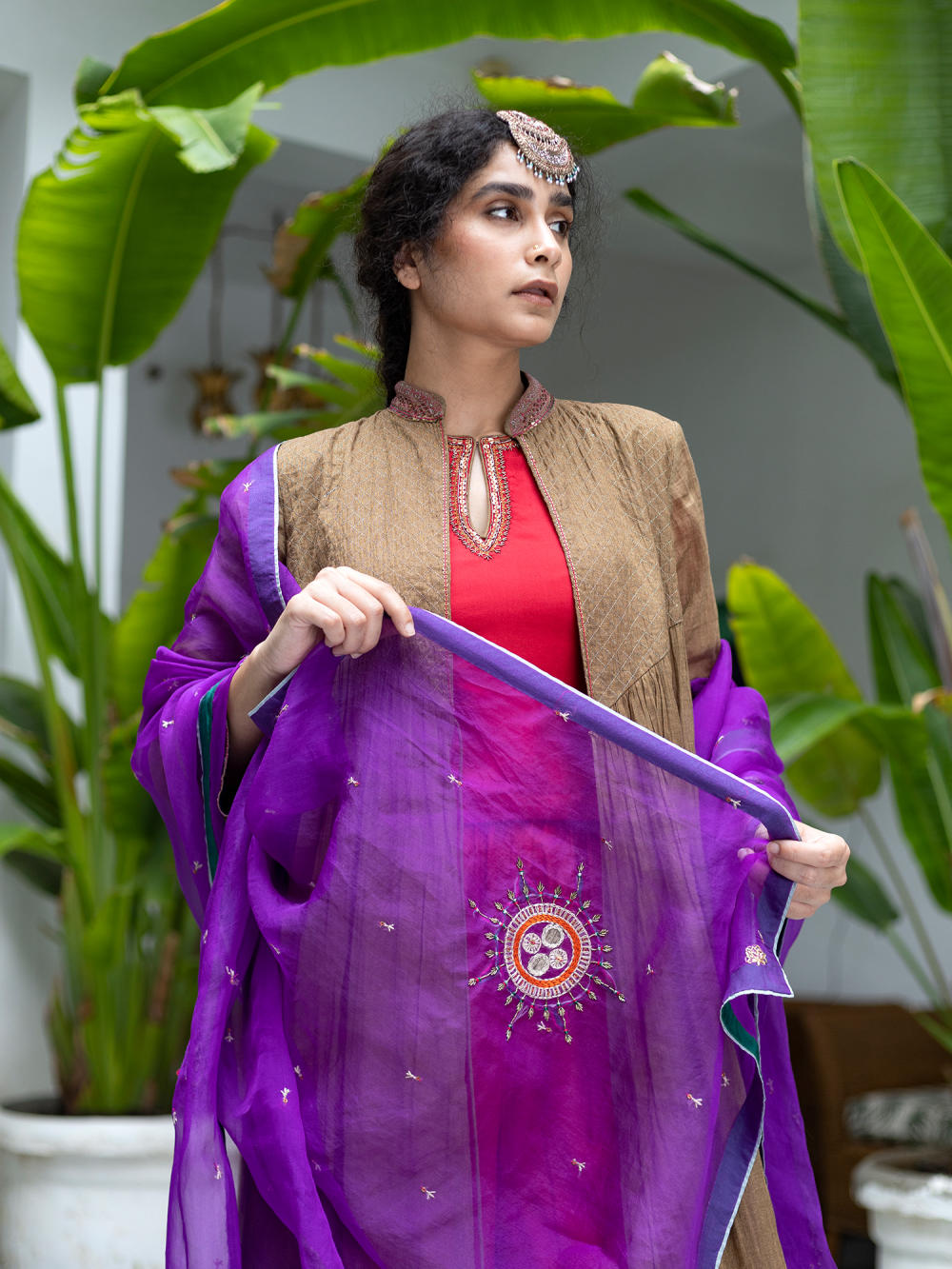 Akari Purple Dupatta