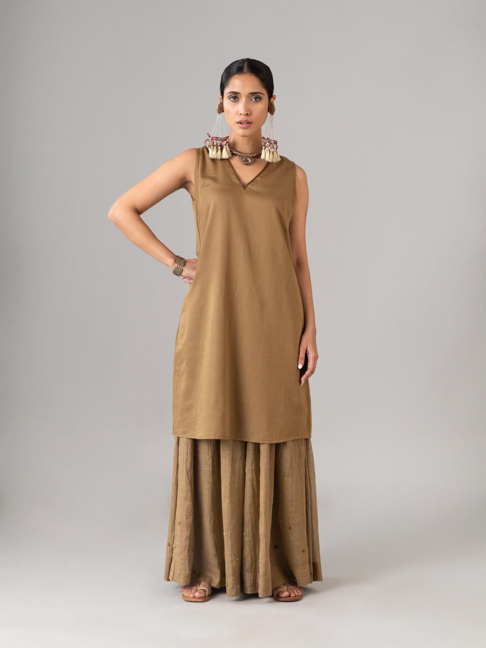 Bindu Beige Kurta