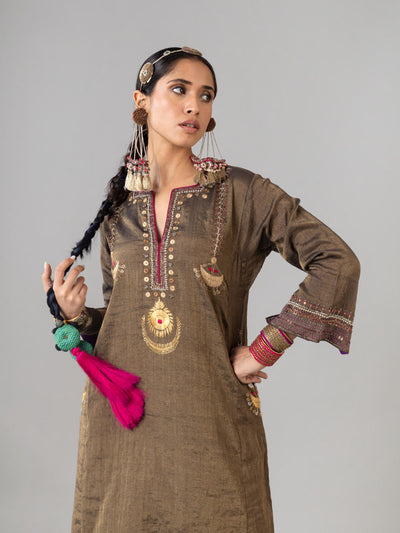 Jullundur antique gold Kurta