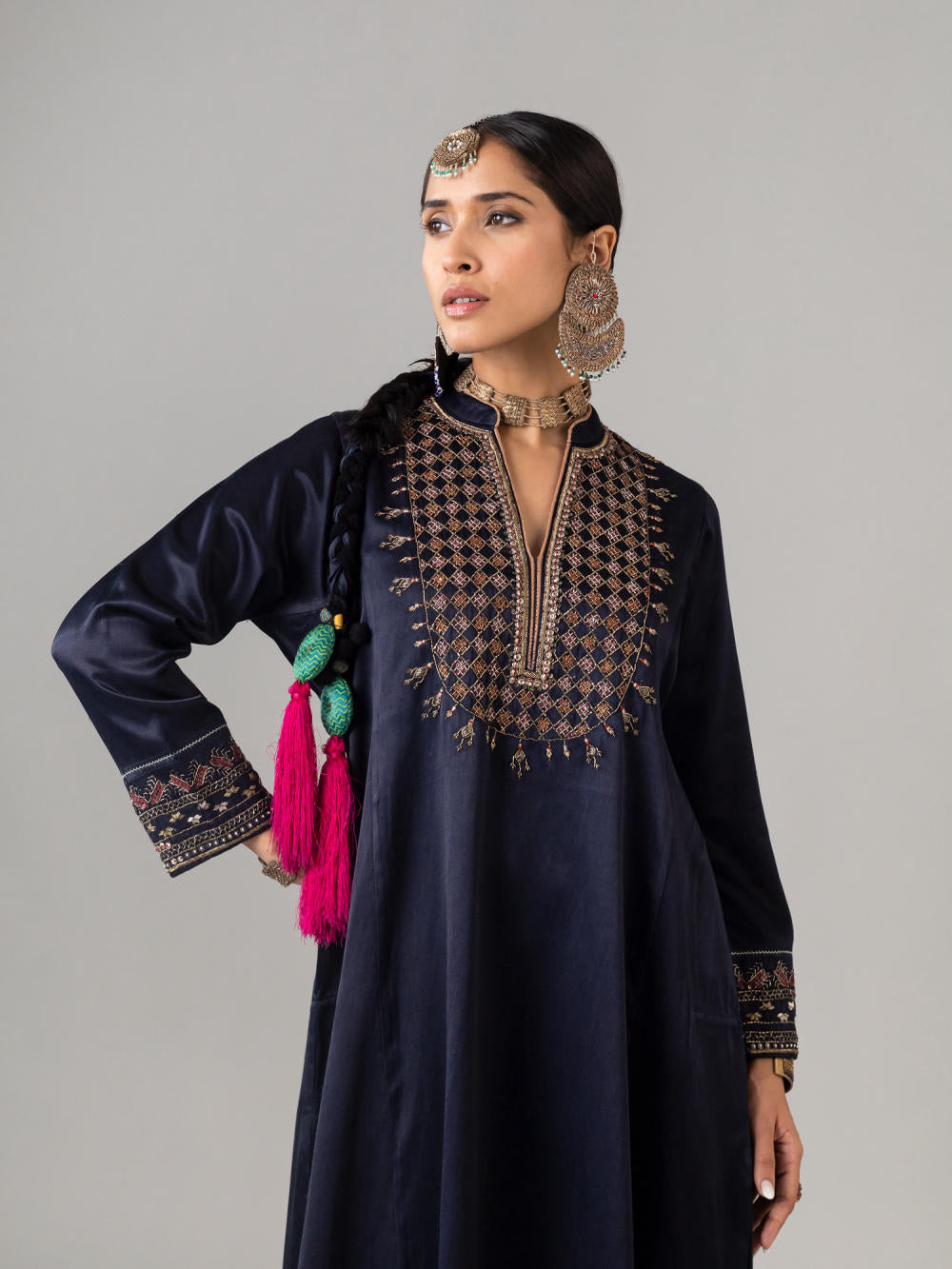 Hazara Indigo Kurta