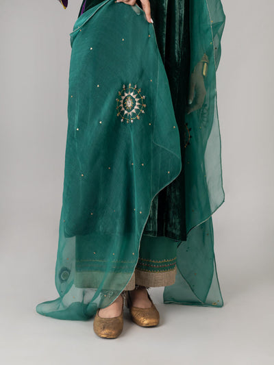 Phul Green Dupatta