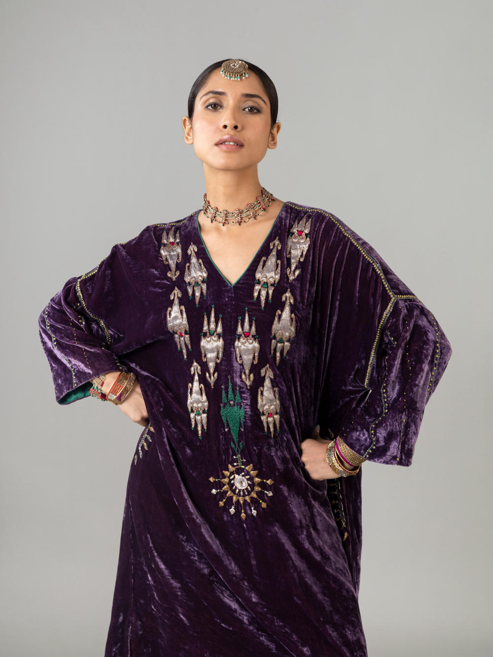 Sahiban Wine Kaftan