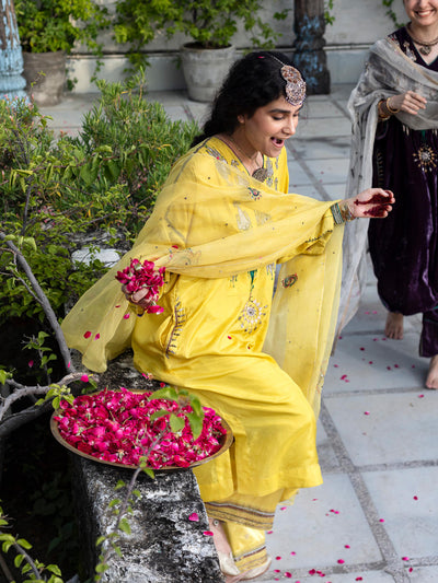 Bagha Yellow Kaftan