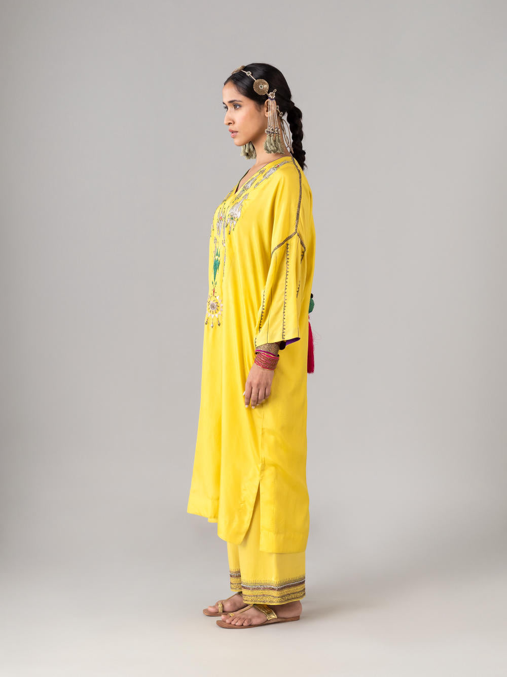 Bagha Yellow Kaftan