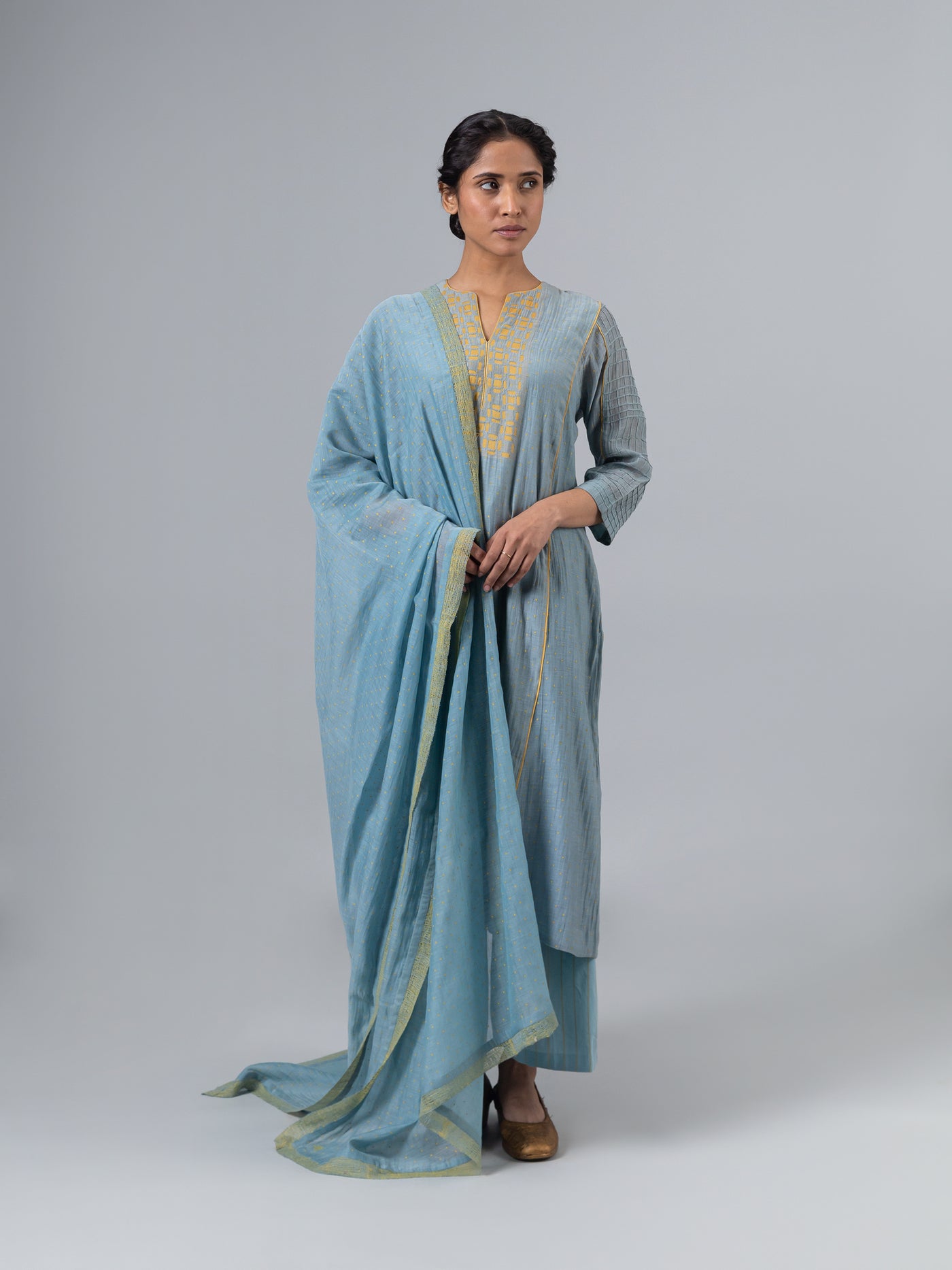 Foxi Kurta-Lt Blue