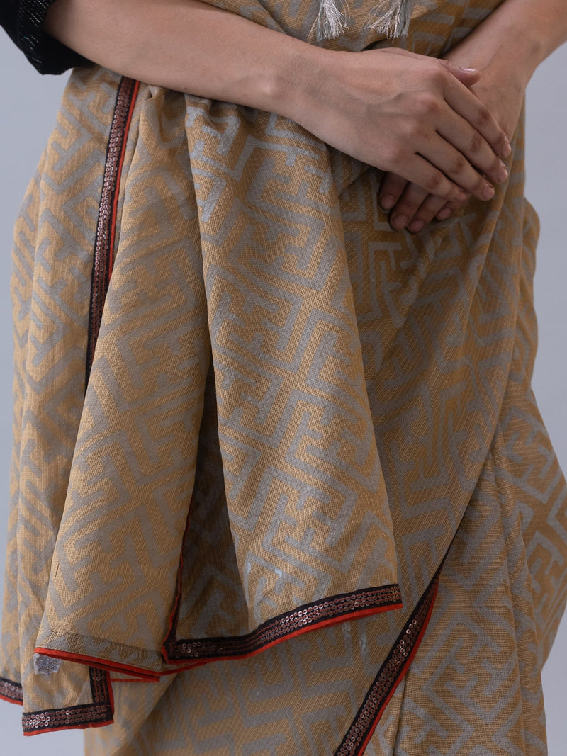 Namjar Saree-Grey silk by Shades of India in grey color for women Worldwide
