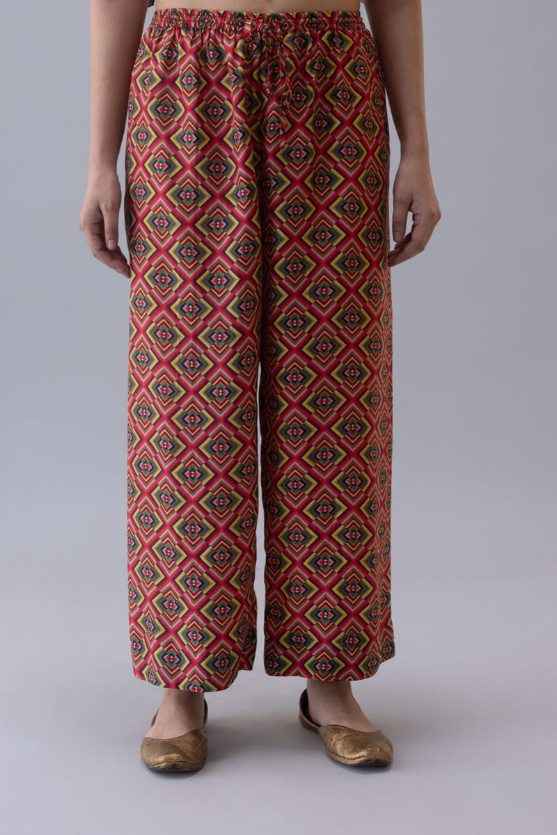 Drokpa Pyjama-Multi silk by Shades of India in multi color for women Worldwide