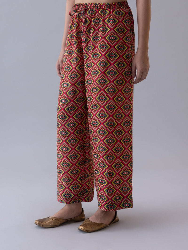Drokpa Pyjama-Multi silk by Shades of India in multi color for women Worldwide