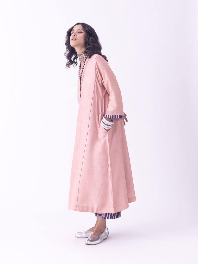 Navya-Kurta linen blend kurta/kurta set by Shades of India in beige for women Worldwide