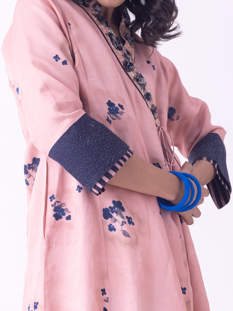 Surabhi-Kurta linen blend kurta/kurta set by Shades of India in beige for women Worldwide