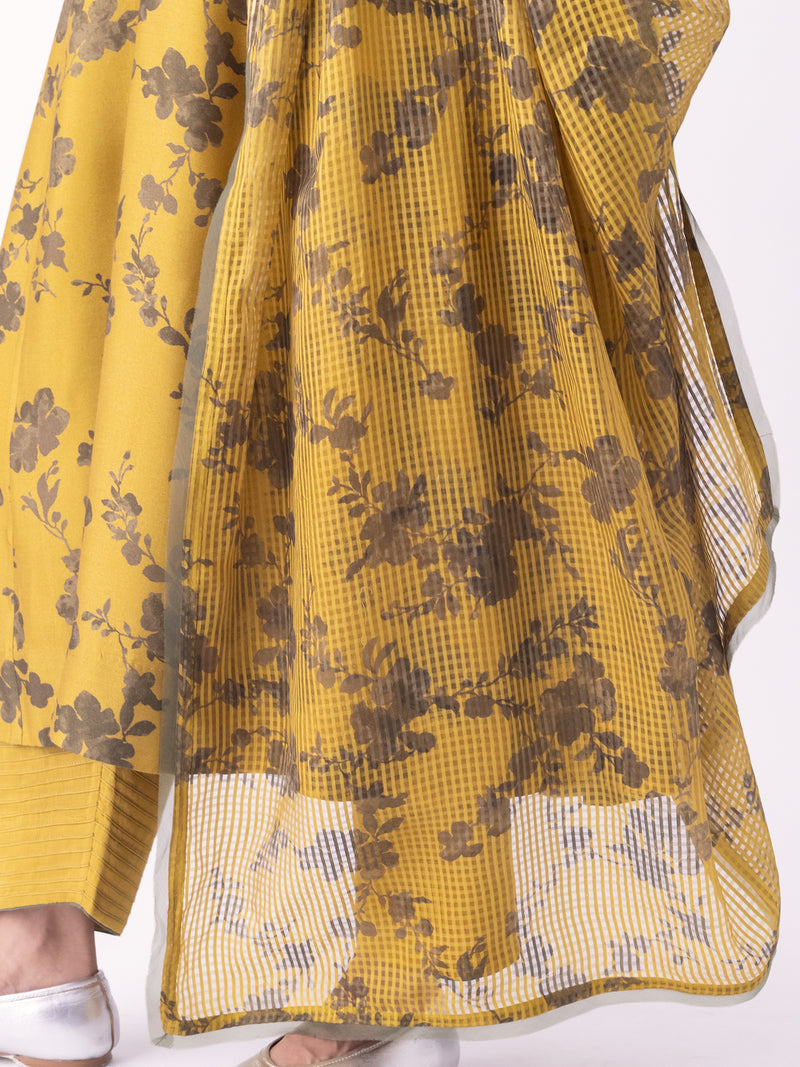 Nikhar-Dupatta silk organza dupatta by Shades of India in mustrad for women Worldwide