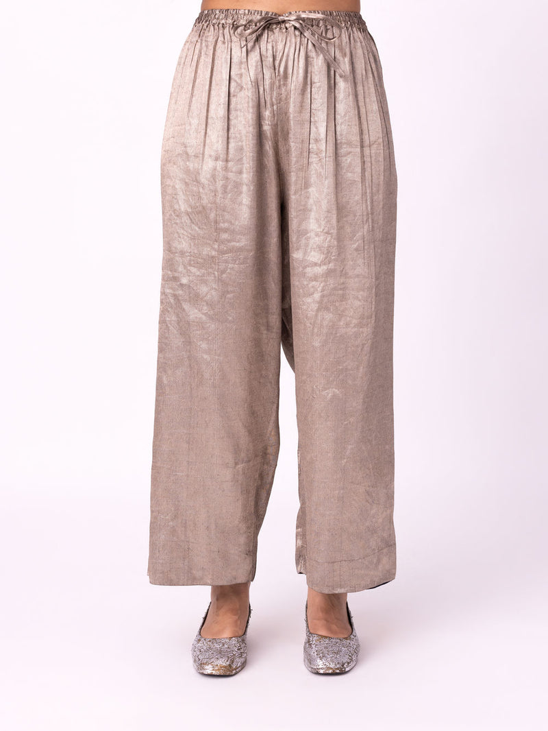 Kimaya Pyjama tissue pyjama/salwar by Shades of India in yellow for women Worldwide