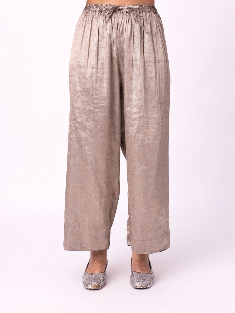 Kimaya Pyjama tissue pyjama/salwar by Shades of India in yellow for women Worldwide
