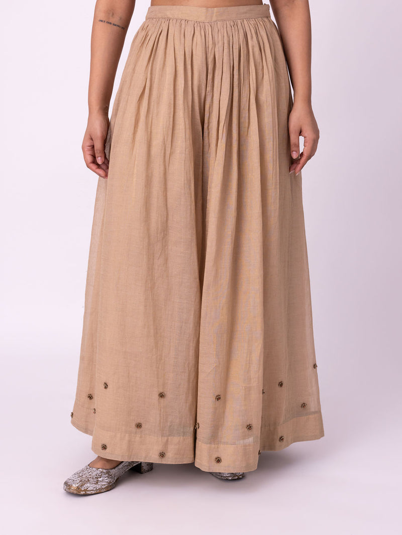 Pesas Sharara tissue pyjama/salwar by Shades of India in stone for women Worldwide