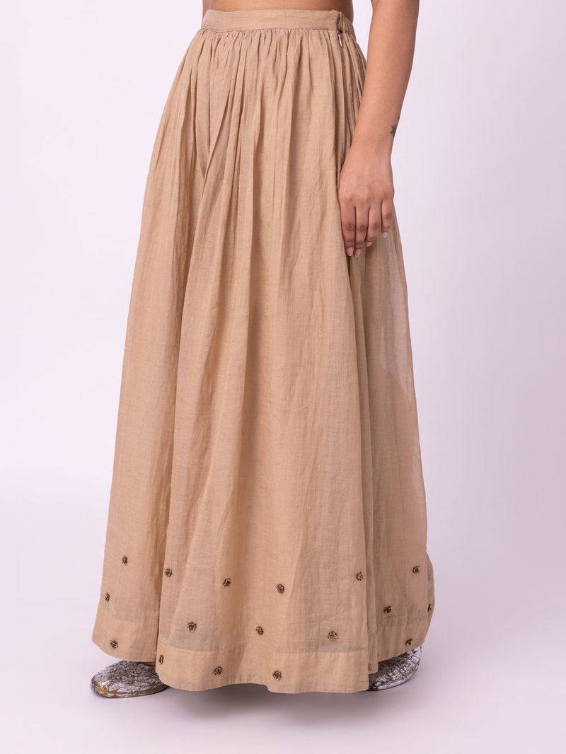 Pesas Sharara tissue pyjama/salwar by Shades of India in stone for women Worldwide