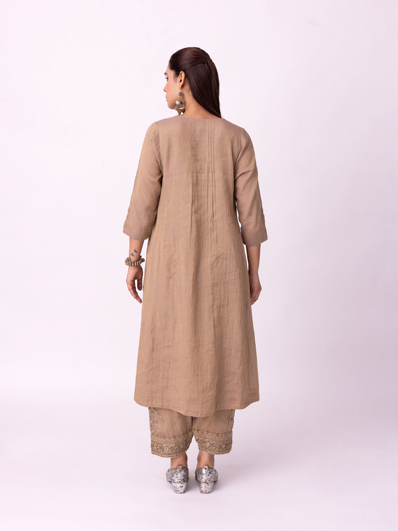 Imana Kurta tissue kurta/kurta set by Shades of India in stone for women Worldwide