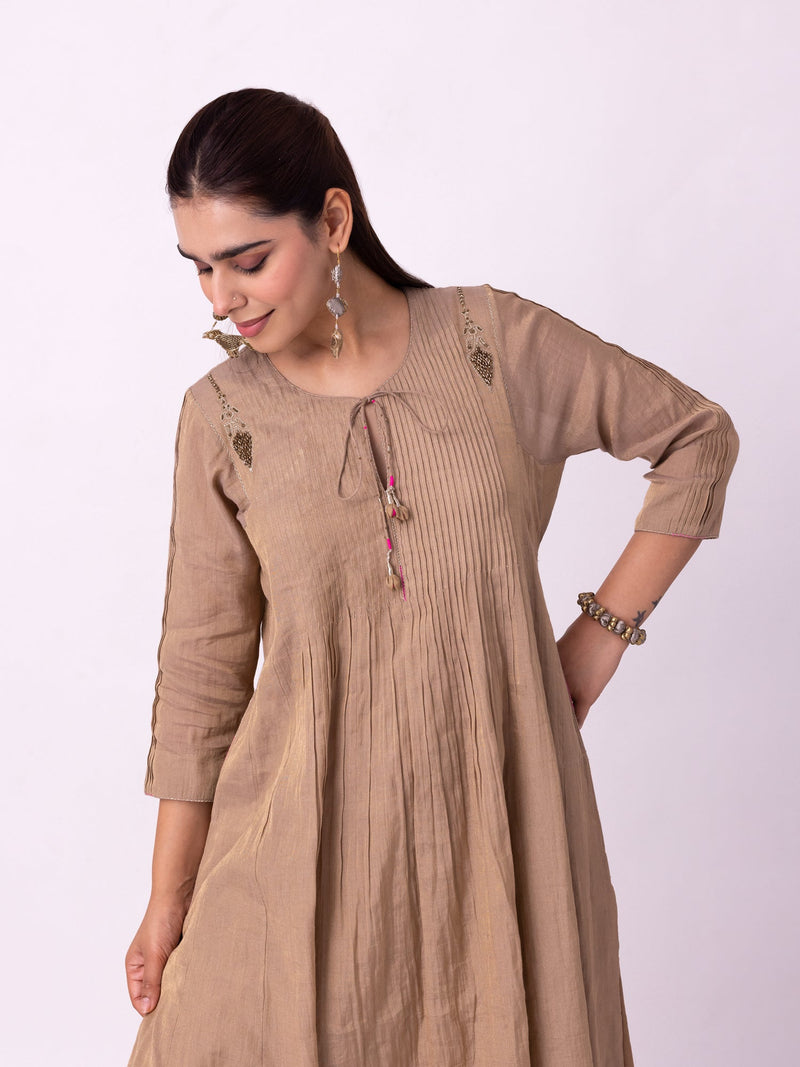 Imana Kurta tissue kurta/kurta set by Shades of India in stone for women Worldwide
