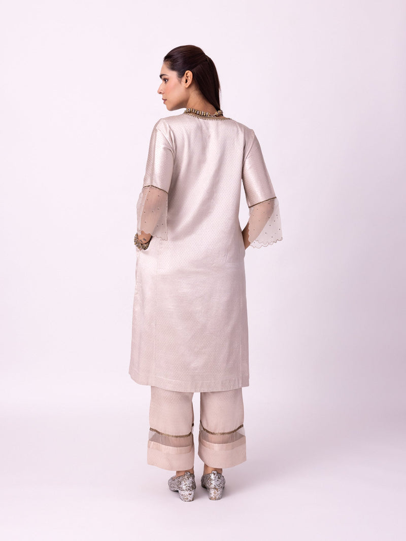 Khaab Kurta mushroo kurta/kurta set by Shades of India in beige for women Worldwide