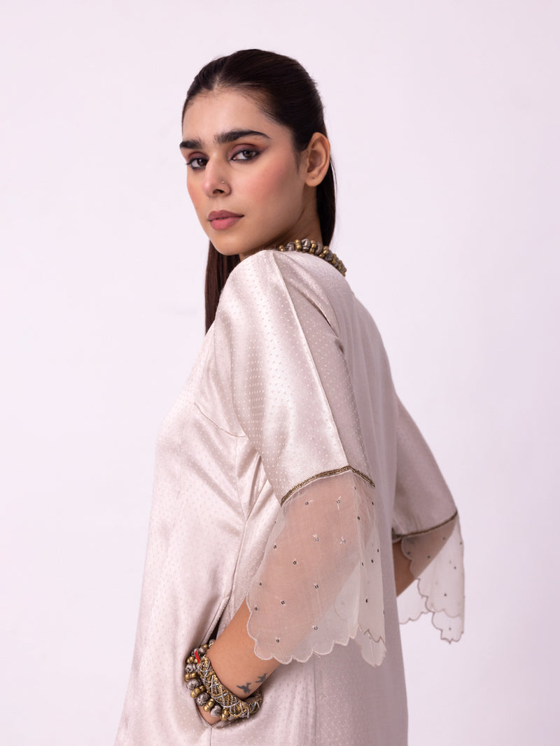 Khaab Kurta mushroo kurta/kurta set by Shades of India in beige for women Worldwide