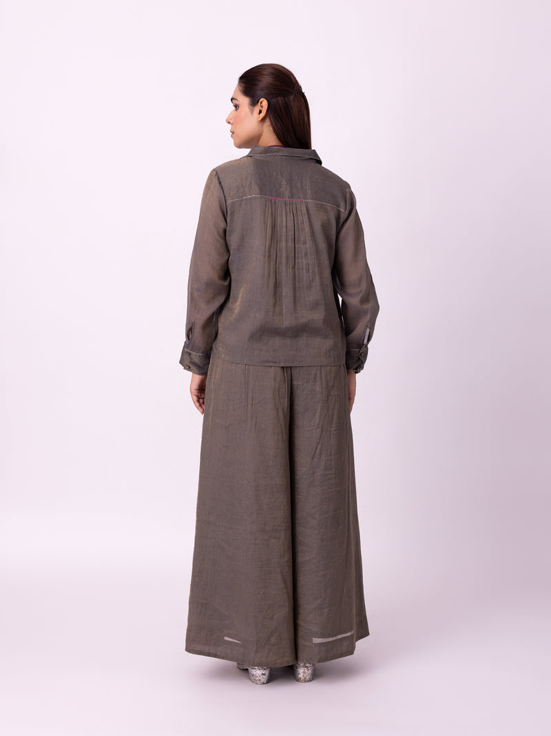 Asni Shirt tissue indo-western by Shades of India in blue for women Worldwide