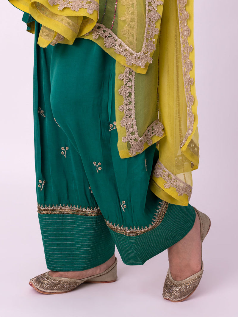 Vadha Dupatta organza dupatta by Shades of India in yellow for women Worldwide