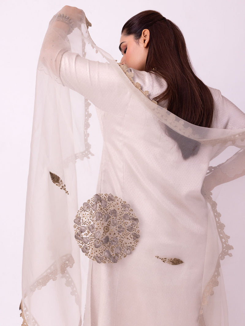 Kavan Dupatta organza dupatta by Shades of India in beige for women Worldwide