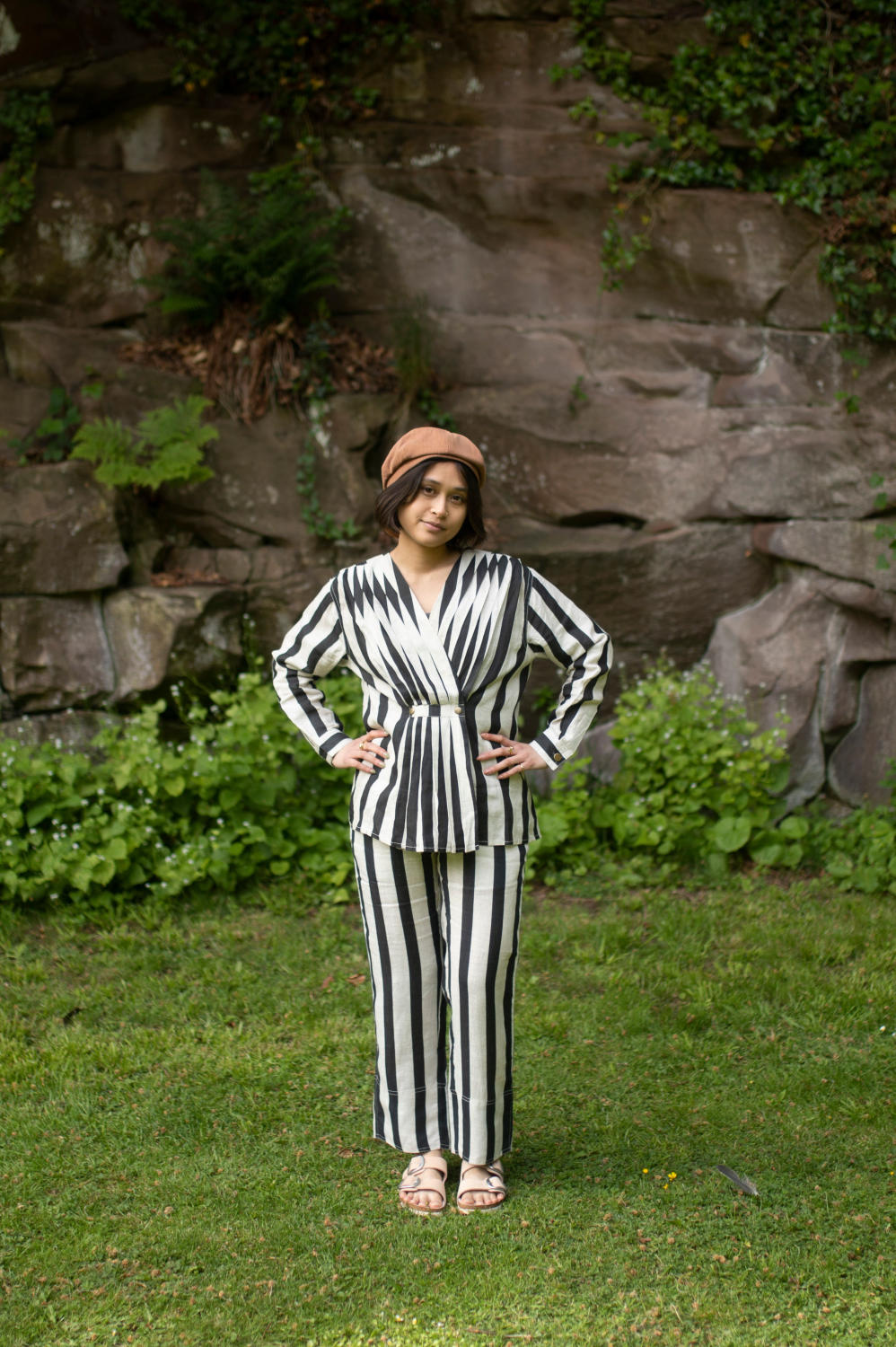 Florence Top-Black Stripes