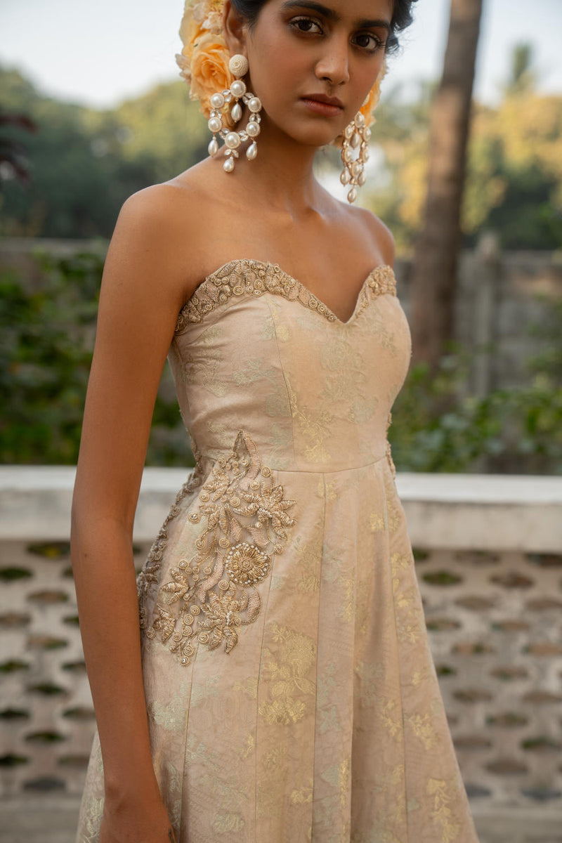 PH-3096 Jumpsuit-Ivory by Paulmi & Harsh in ivory color for women Worldwide